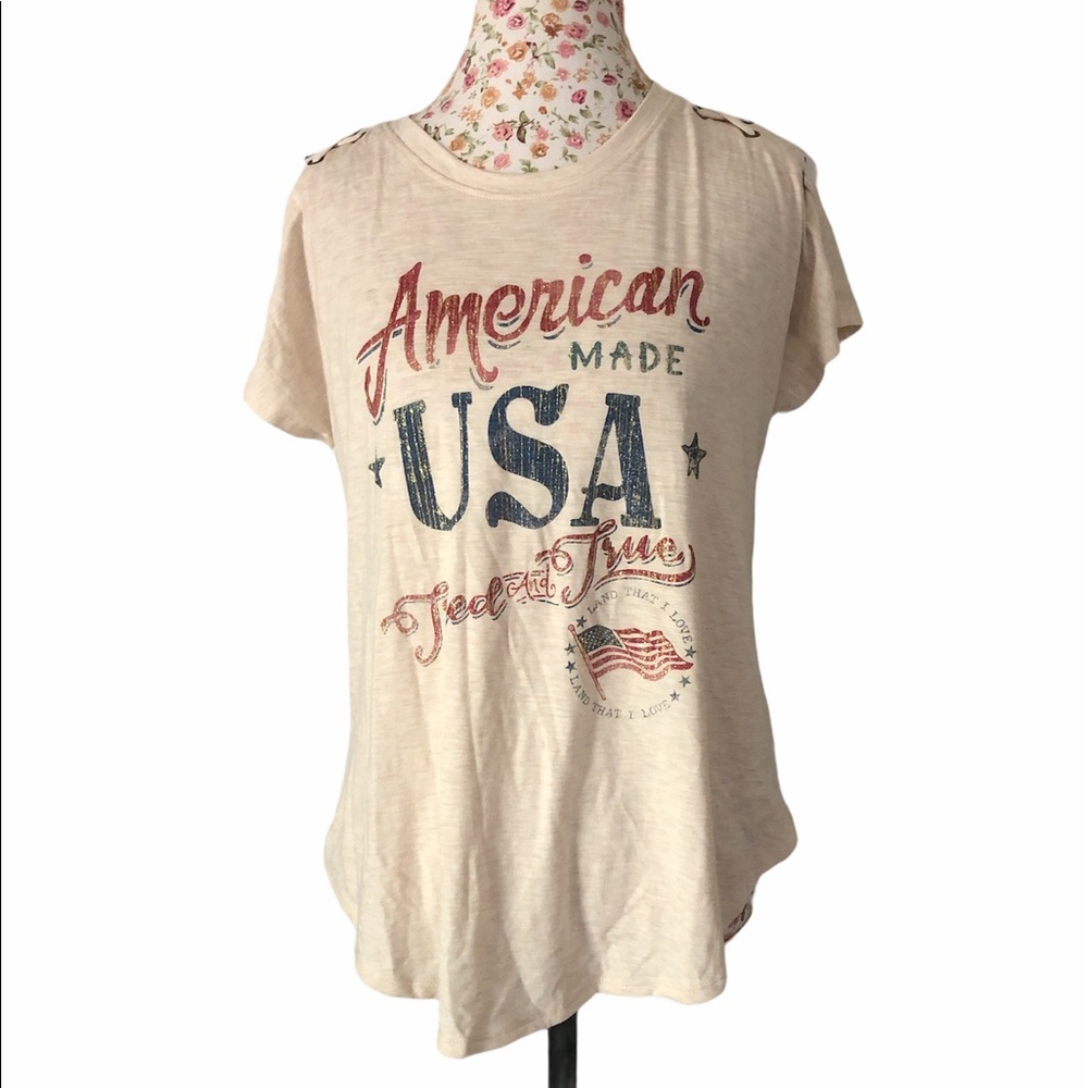 USA Distressed American Pride & True T shirt Sz XS